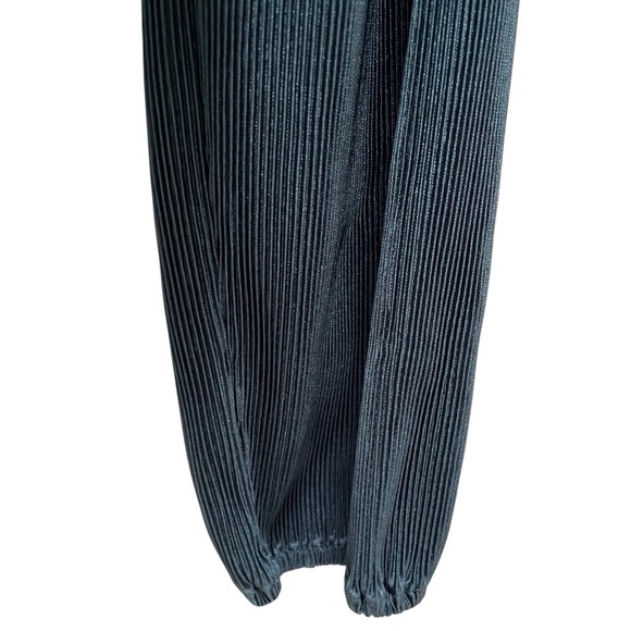 NWT ASTR The Label Teal Plisse Long Sleeve Teal Blouse - Picture 5 of 9